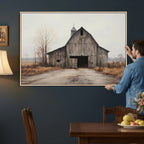 Farmhouse Rustic Barn Wall Art Canvas Print, Framed and Ready to Hang