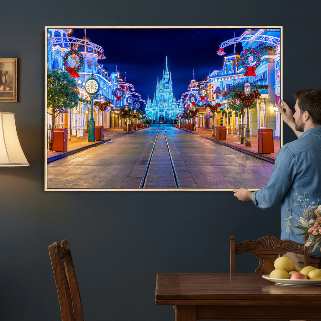 Disney Castle Wall Art | Large Magic Kingdom Canvas Artwork