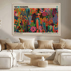 Framed Yayoi Kusama 1986 Wall Art Print | Japanese Wall Art, Wabi Sabi Abstract Landscape