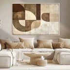 Wabi Sabi Geometric Wall Art | Abstract Modern Minimalist Canvas Print