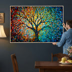 Yggdrasil Tree of Life Wall Art Print | Mosaic Style Canvas Wall Art