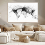 Flight Routes Air Traffic Map Canvas Wall Art, World Flight Routes Print