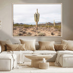 Saguaro Cactus Wall Art | Framed Desert Canvas Artwork