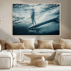 Underwater Surf Wall Art | Framed Ocean Wave Canvas Artwork