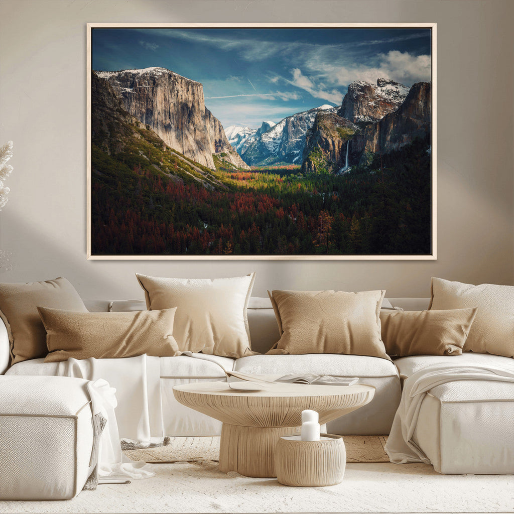 Yosemite National Park Wall Art Canvas Print, Framed El Capitan Mountain Landscape