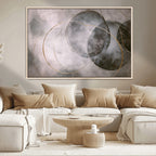 Abstract Grey Gold Wall Art | Modern Geometric Canvas