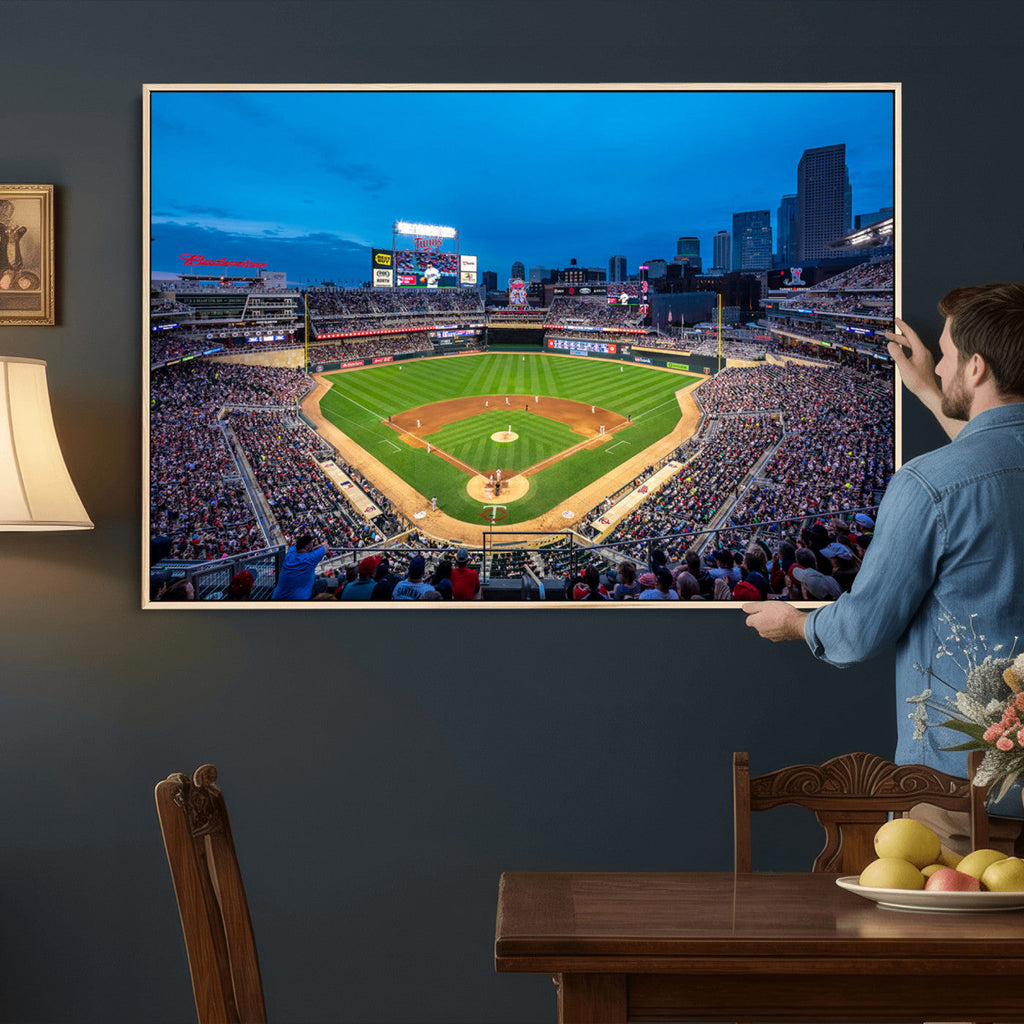Target Field Stadium Wall Art Canvas Print, Minnesota Twins