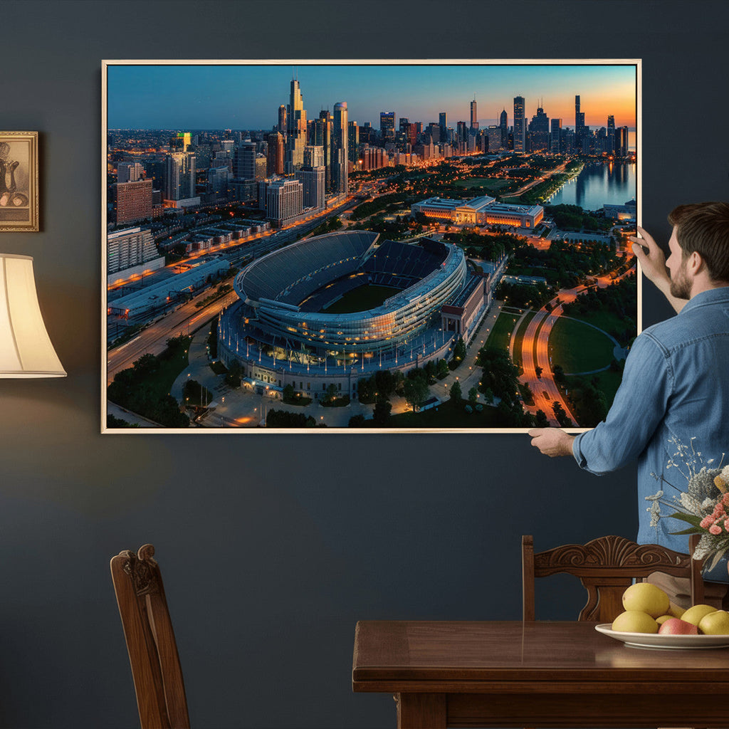 Chicago Bears Soldiers Field Wall Art Canvas Print