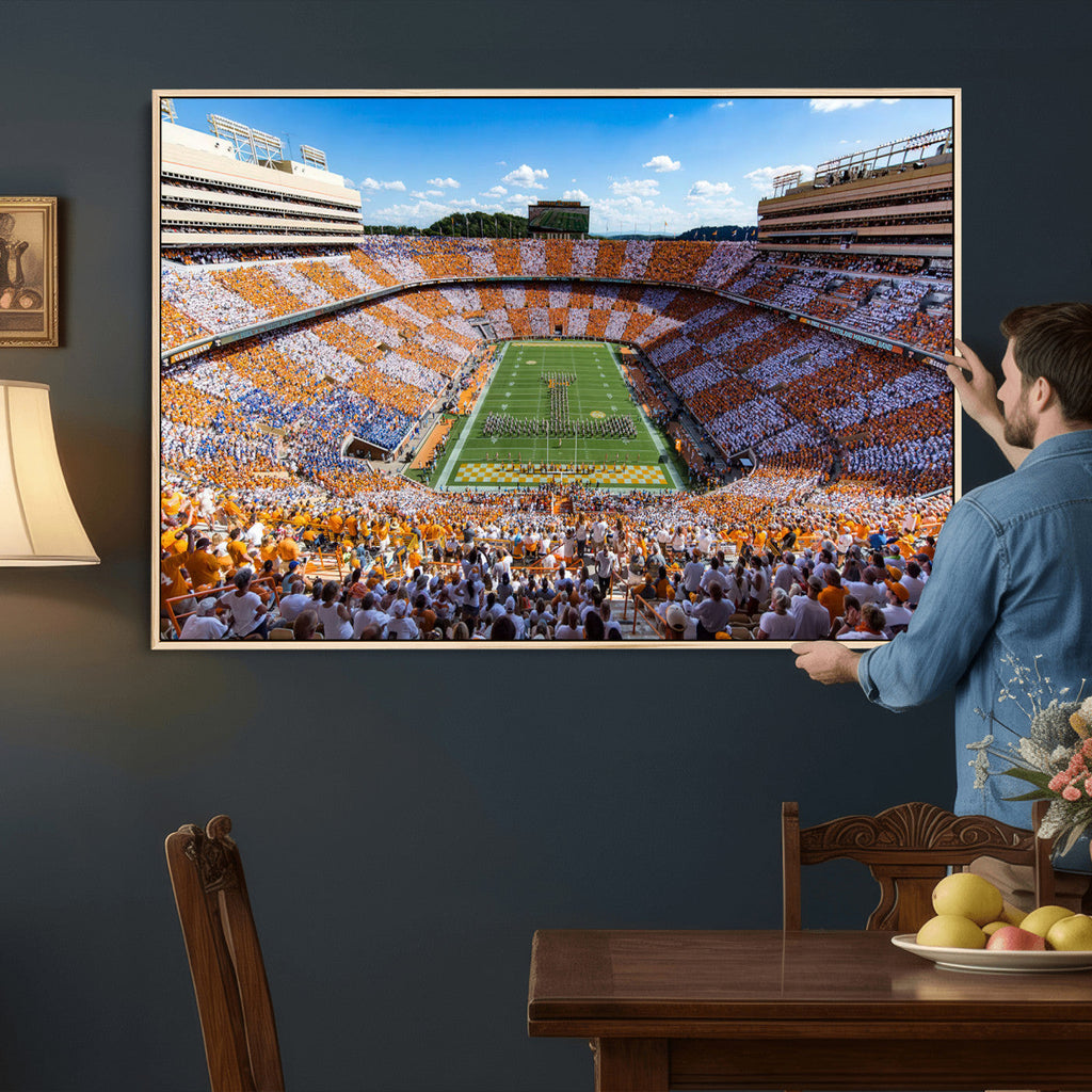 Tennessee Neyland Stadium Wall Art, Sports Arena Canvas, Framed and Ready to Hang
