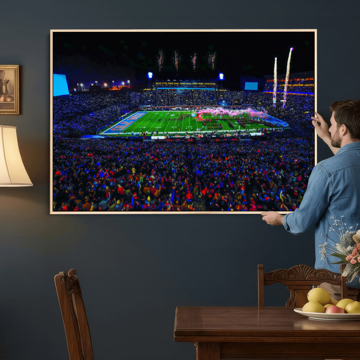 Ole Miss Rebels Vaught Hemingway Stadium Wall Art Canvas Print
