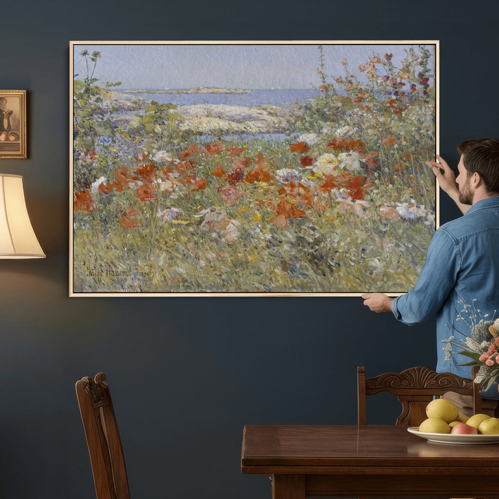 Childe Hassam Celia Thaxter Garden Canvas | 1890 American Impressionist Print