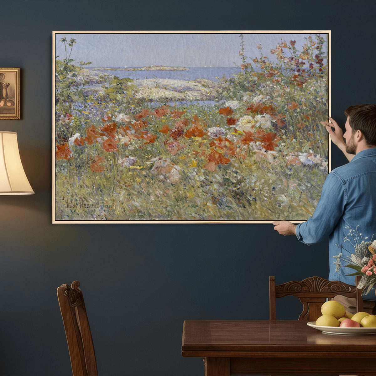 Childe Hassam Celia Thaxter Garden Canvas | 1890 American Impressionist Print