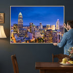 Charlotte Skyline Canvas Wall Art Print | North Carolina Cityscape