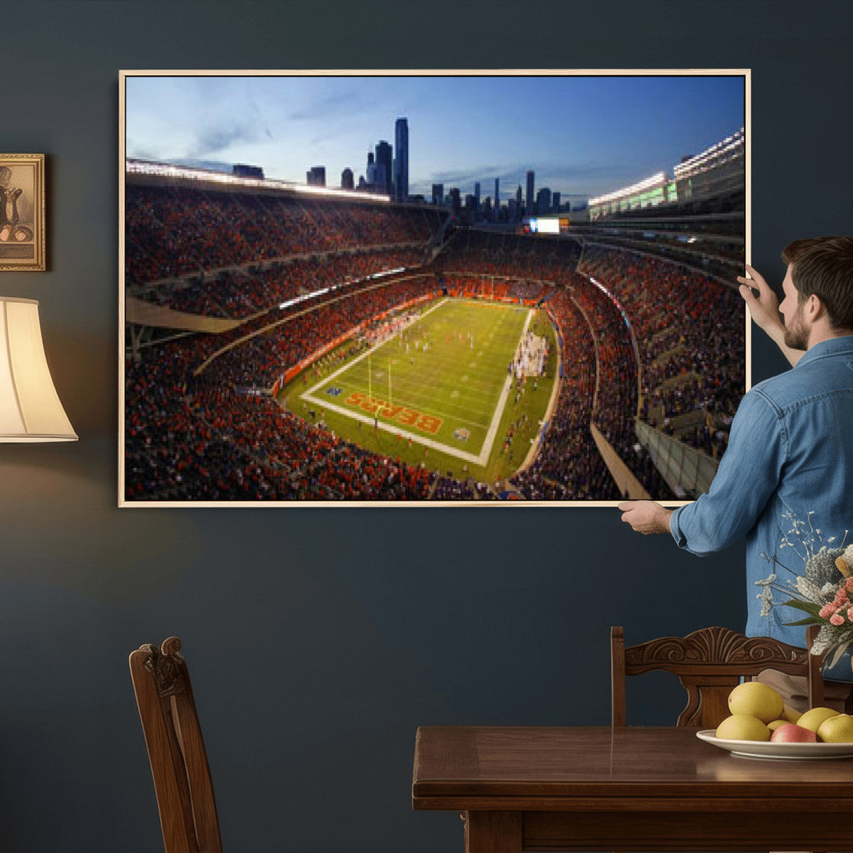 Chicago Bears Soldier Field Canvas Wall Art, NFL Stadium Panorama