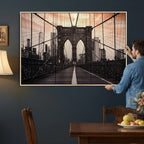 Brooklyn Bridge Canvas Wall Art, New York City Skyline Photography