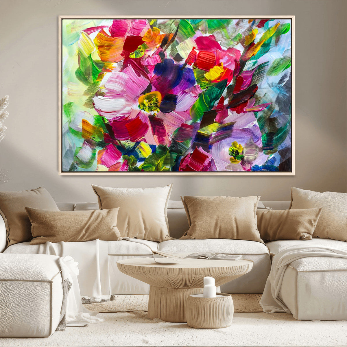 Oil Flower Abstract Canvas Print