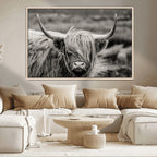 Cow Focus Canvas Wall Art Print