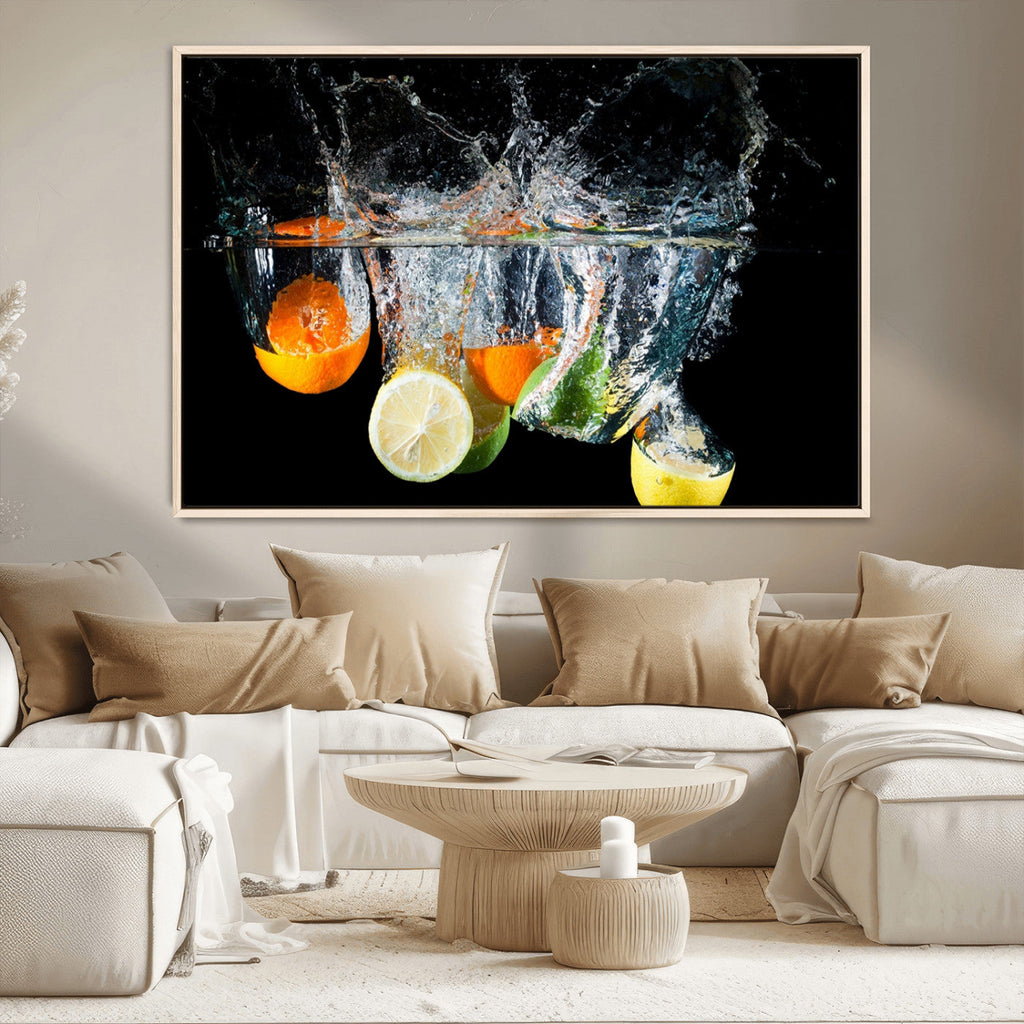 Kitchen Wall Art, Kitchen Fruits Art Canvas Print