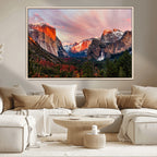 Yosemite Half Dome Wall Art Canvas Print El Capitan