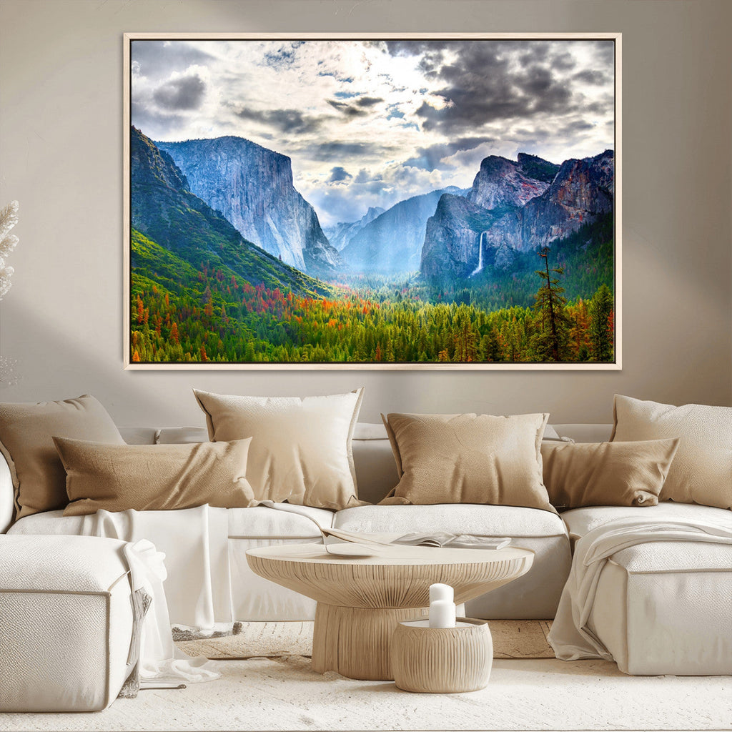 Yosemite Park Half Dome 3 Panel Canvas Print | Large Giclée Landscape Wall Art