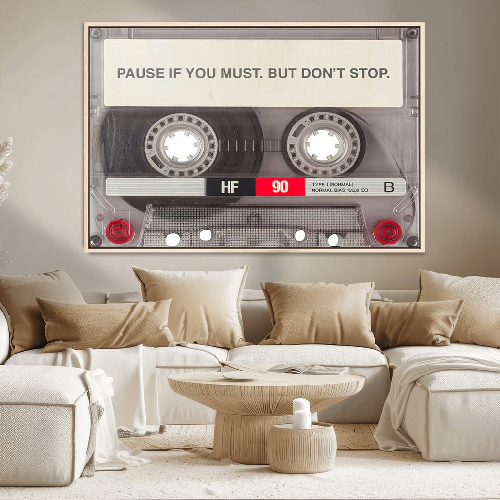 Music Cassette Iconic Wall Art Canvas Print