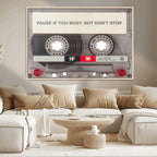 Music Cassette Iconic Wall Art Canvas Print