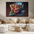 Abstract Rose Wall Art Canvas Print