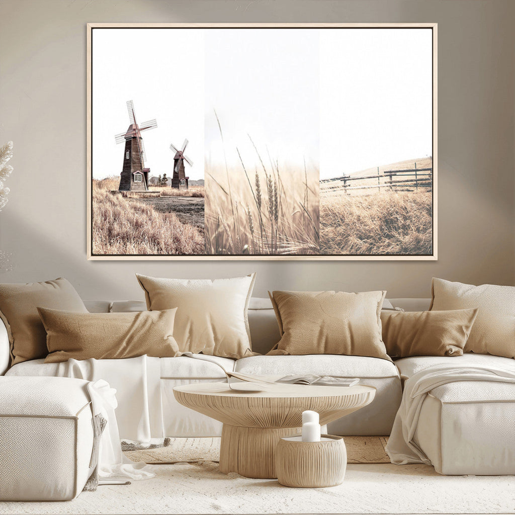 Farm Prints, Set of 6 Farmhouse Wall Art Canvas, Country House Decor