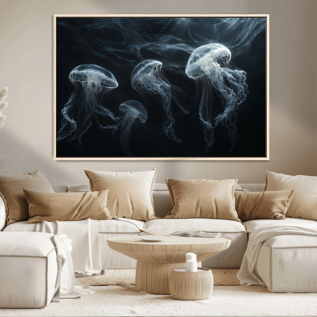 Jellyfish Wall Art Canvas Print, Elegant Wall Decor