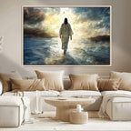 Jesus Walking on Water Wall Art | Canvas Print | Ready to Hang