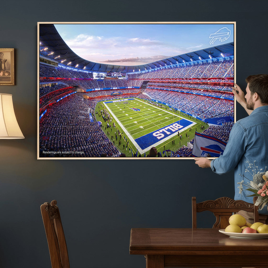 Buffalo Bills Football Team Print Canvas, Buffalo Highmark Stadium