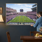 TCU Horned Frogs Football Team Print, Fort Worth Amon G. Carter Stadium, Framed and Ready to Hang