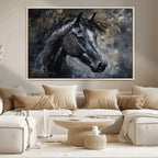 Large Abstract Horse Wall Art Canvas Print, Farmhouse Wall Art