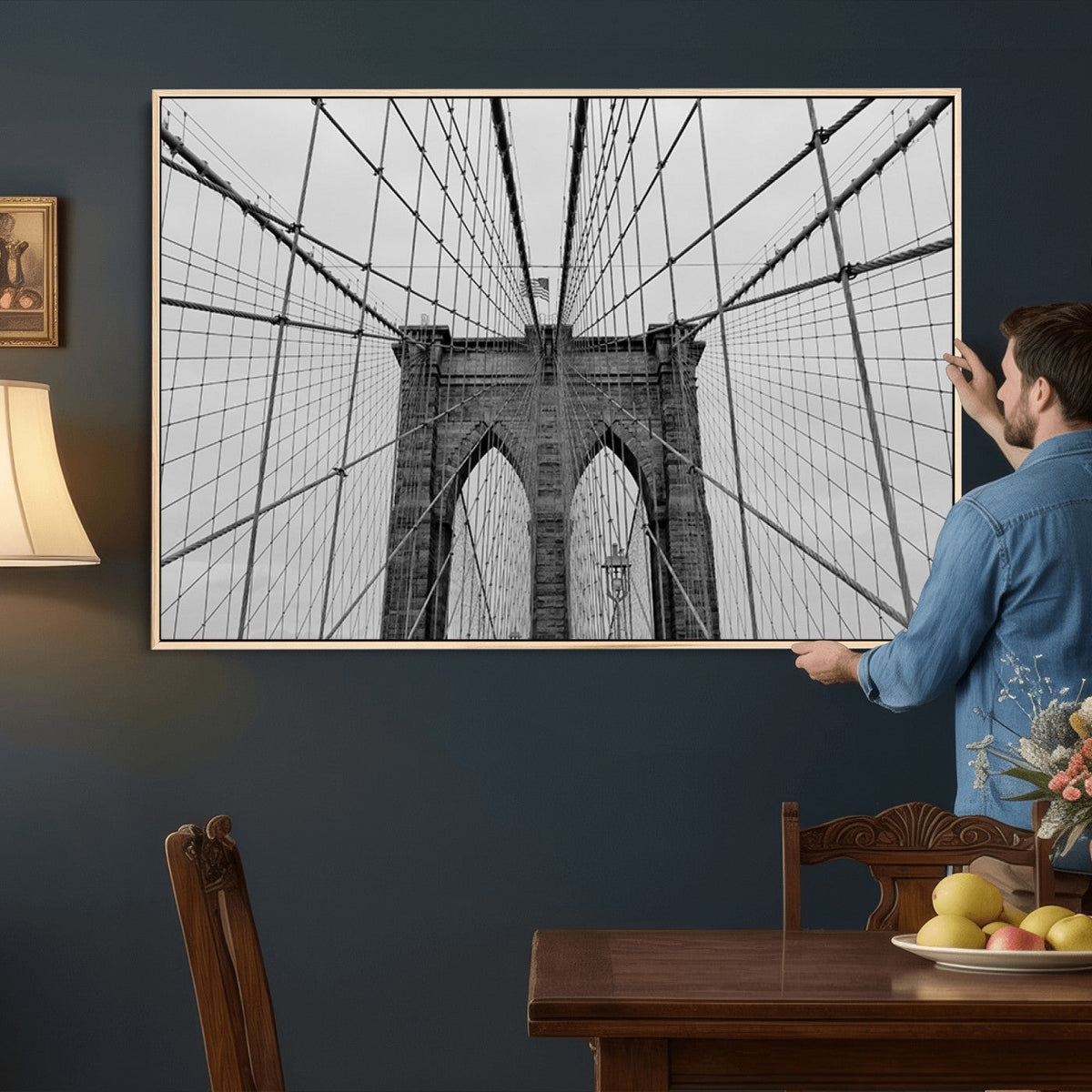 Large Brooklyn Bridge Wall Art Canvas Print