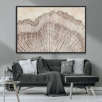Tree Ring Wall Art Triptych, Rustic Wood Ring Canvas Print