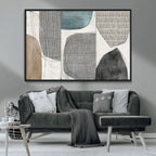 Canvas Print Wall Art Abstract Art Boho, Framed Boho Decor