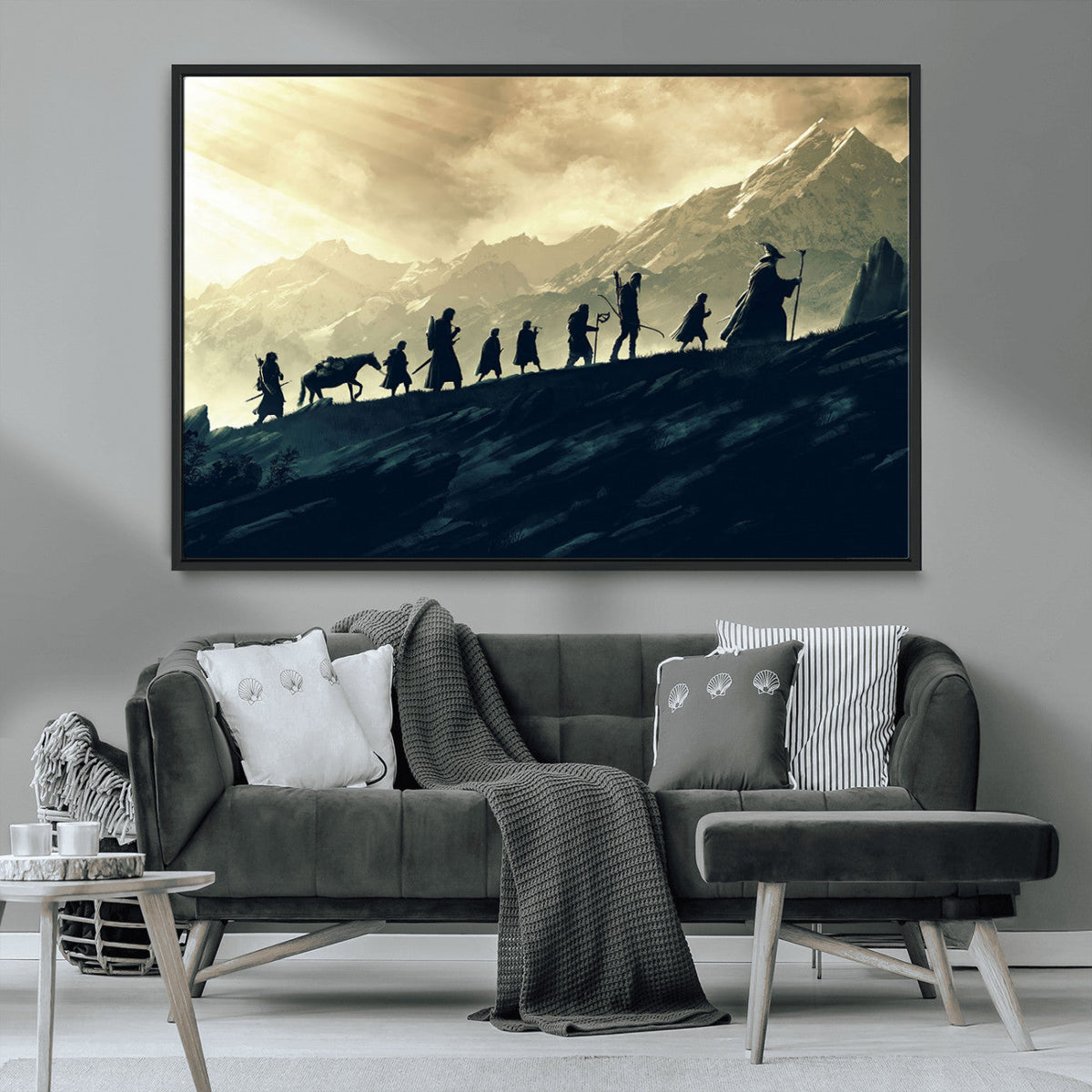 Fellowship Journey Wall Art | Fantasy Adventure Canvas Print