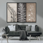 Minimalist Botanical Wall Art Canvas Print, Framed and Ready to Hang