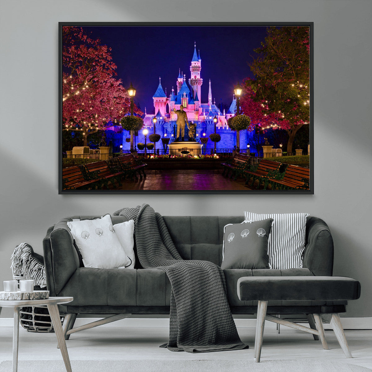 Disney Castle Wall Art | Framed Magic Kingdom Canvas