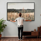 Rustic Field Landscape Wall Art Print, Giclee Canvas Wall Art