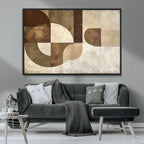 Wabi Sabi Geometric Wall Art | Abstract Modern Minimalist Canvas Print