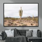 Saguaro Cactus Wall Art | Framed Desert Canvas Artwork