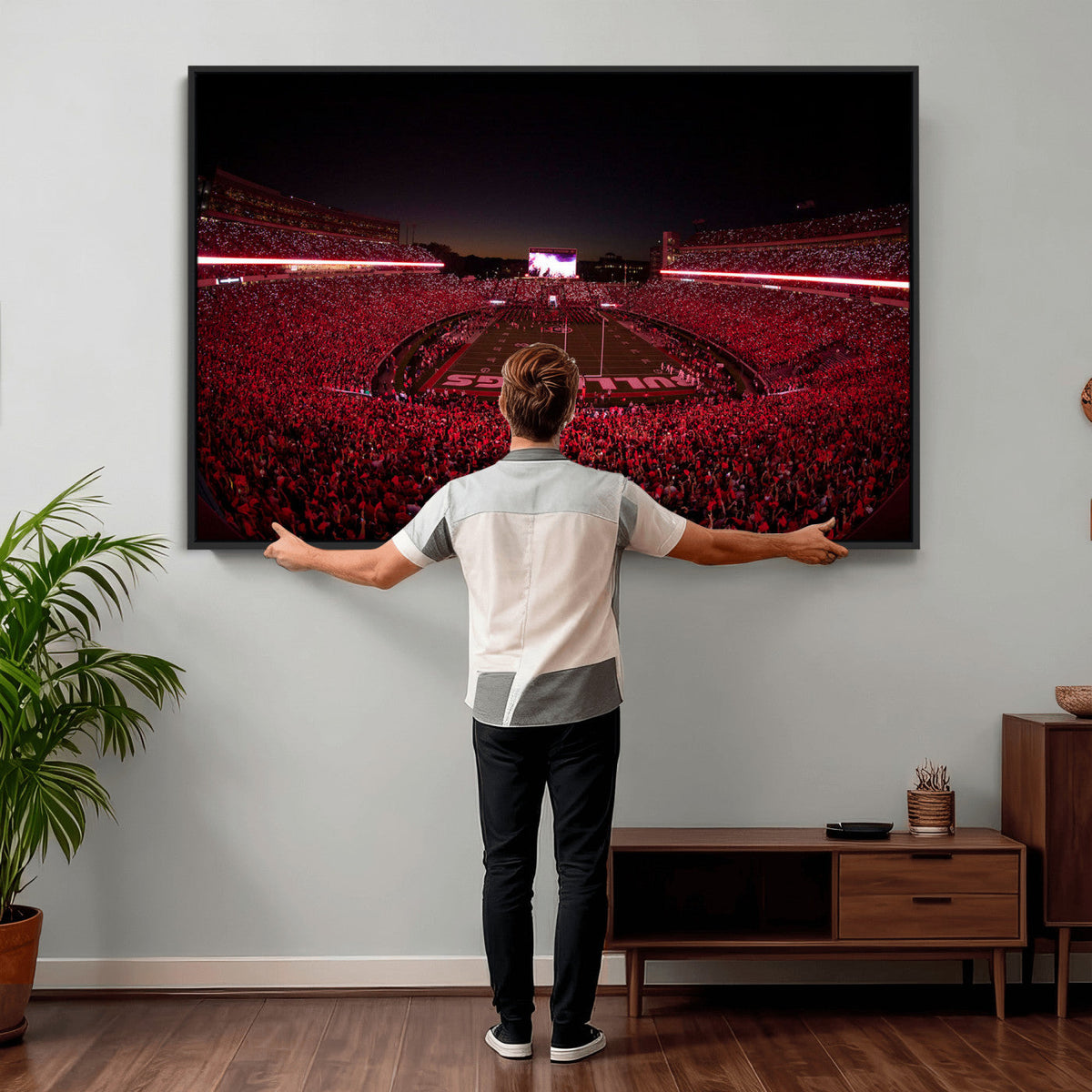 Dooley Stadium Wall Art, Sports Arena Canvas Print, Dooley Field Sanford Stadium