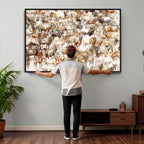 Farmhouse Bighorn Sheep Wall Art Canvas Print