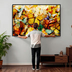 Butterfly Wall Art Canvas Print | Colorful Abstract Nature Artwork