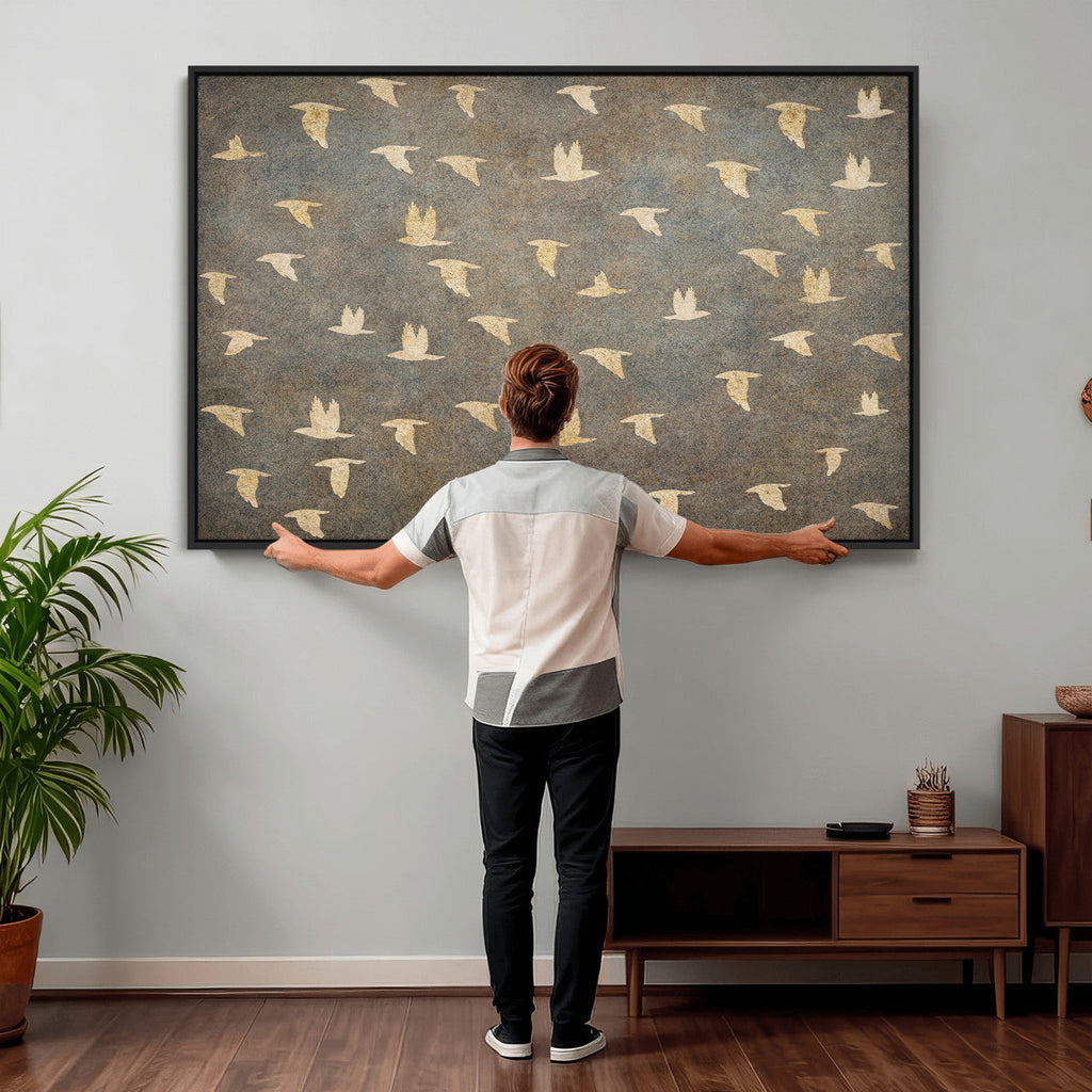 Abstract Birds Wall Art Canvas Print
