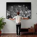 Charlotte Skyline Canvas Wall Art Print | North Carolina Cityscape