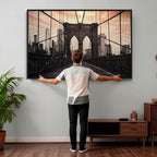 Brooklyn Bridge Canvas Wall Art, New York City Skyline Photography