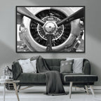 Vintage Airplane Wall Art Canvas Print