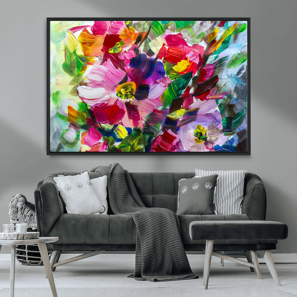 Oil Flower Abstract Canvas Print